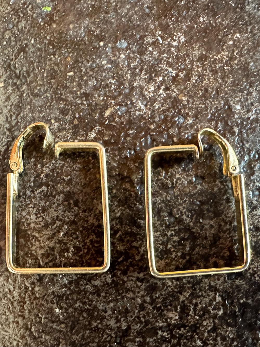 Minimalist Gold Square Hoop Earrings for Women